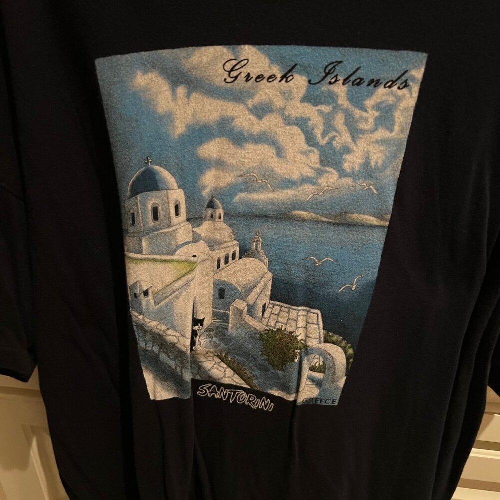 SANTORINI, GREECE T SHIRT XL, NEW
